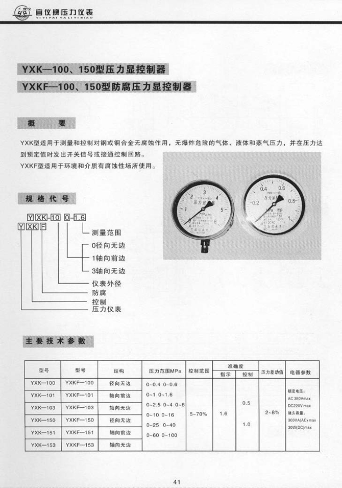 YXK型壓力顯控制器(圖1)